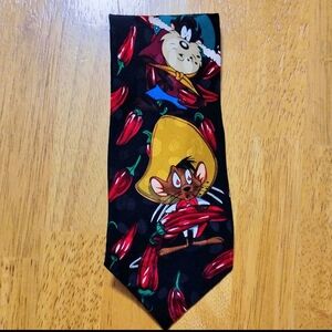 Looney Tunes Black Tie with Red Chili Peppers Dadcore Grandpacore